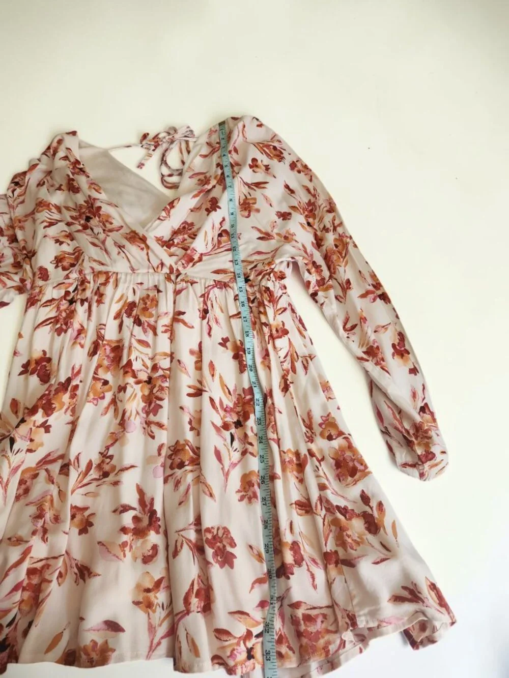 🌸 Emily Wonder Floral Dress NWT Large Flowy Boho Tie Back 🌸 - Picture 10 of 12